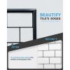 imageArt3d 25 Ft Peel and Stick Trim for Backsplash Tile Edge SelfAdhesive Liner for Corner Decor in Stainless SteelBlack