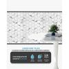 imageArt3d 25 Ft Peel and Stick Trim for Backsplash Tile Edge SelfAdhesive Liner for Corner Decor in Stainless SteelBlack