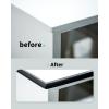 imageArt3d 25 Ft Peel and Stick Trim for Backsplash Tile Edge SelfAdhesive Liner for Corner Decor in Stainless SteelBlack