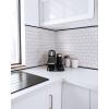 imageArt3d 25 Ft Peel and Stick Trim for Backsplash Tile Edge SelfAdhesive Liner for Corner Decor in Stainless SteelBlack