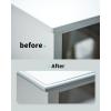 imageArt3d 25 Ft Peel and Stick Trim for Backsplash Tile Edge SelfAdhesive Liner for Corner Decor in Stainless SteelSilver