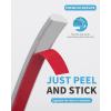 imageArt3d 25 Ft Peel and Stick Trim for Backsplash Tile Edge SelfAdhesive Liner for Corner Decor in Stainless SteelSilver