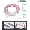 imageArt3d 25 Ft Peel and Stick Trim for Backsplash Tile Edge SelfAdhesive Liner for Corner Decor in Stainless SteelSilver