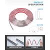 imageArt3d 25 Ft Peel and Stick Trim for Backsplash Tile Edge SelfAdhesive Liner for Corner Decor in Stainless SteelStainless Steel