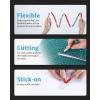 imageArt3d 25 Ft Peel and Stick Trim for Backsplash Tile Edge SelfAdhesive Liner for Corner Decor in Stainless SteelStainless Steel