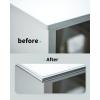 imageArt3d 25 Ft Peel and Stick Trim for Backsplash Tile Edge SelfAdhesive Liner for Corner Decor in Stainless SteelStainless Steel