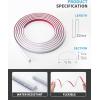 imageArt3d 25 Ft Peel and Stick Trim for Backsplash Tile Edge SelfAdhesive Liner for Corner Decor in Stainless SteelWhite