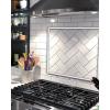 imageArt3d 25 Ft Peel and Stick Trim for Backsplash Tile Edge SelfAdhesive Liner for Corner Decor in Stainless SteelWhite