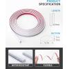 imageArt3d 25 Ft Peel and Stick Trim for Backsplash Tile Edge SelfAdhesive Liner for Corner Decor in Stainless SteelWhite