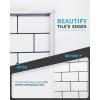 imageArt3d 25 Ft Peel and Stick Trim for Backsplash Tile Edge SelfAdhesive Liner for Corner Decor in Stainless SteelWhite