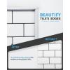 imageArt3d 25 Ft Peel and Stick Trim for Backsplash Tile Edge SelfAdhesive Liner for Corner Decor in Stainless SteelWhite