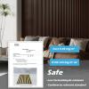 imageArt3d 4Piece Wood Slat Acoustic Panels for Stylish Decor and Noise Reduction 3D Textured Panel for Ceiling and Wall White ElmDark Walnut