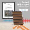 imageArt3d 4Piece Wood Slat Acoustic Panels for Stylish Decor and Noise Reduction 3D Textured Panel for Ceiling and Wall White ElmDark Walnut