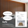imageArt3d 4Piece Wood Slat Acoustic Panels for Stylish Decor and Noise Reduction 3D Textured Panel for Ceiling and Wall White ElmDark Walnut