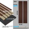 imageArt3d 4Piece Wood Slat Acoustic Panels for Stylish Decor and Noise Reduction 3D Textured Panel for Ceiling and Wall White ElmDark Walnut