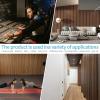 imageArt3d 4Piece Wood Slat Acoustic Panels for Stylish Decor and Noise Reduction 3D Textured Panel for Ceiling and Wall White ElmDark Walnut