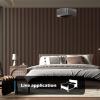 imageArt3d 4Piece Wood Slat Acoustic Panels for Stylish Decor and Noise Reduction 3D Textured Panel for Ceiling and Wall White ElmDark Walnut