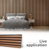 imageArt3d 4Piece Wood Slat Acoustic Panels for Stylish Decor and Noise Reduction 3D Textured Panel for Ceiling and Wall White ElmWalnut