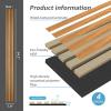 imageArt3d 4Piece Wood Slat Acoustic Panels for Stylish Decor and Noise Reduction 3D Textured Panel for Ceiling and Wall White ElmWarm Teak