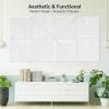 imageArt3d 6Pack SelfAdhesive Acoustic Wall Panels for Home Dcor 24 x 24 Inch Soundproofing Panels for Office Studio Bedroom  High Noise Absorption Polyester Fiber White