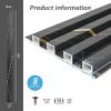 imageArt3d 8Pack 96 x 6in WPC Acoustic Slat Wall Panel for Modern Interior Decor TV Background Living Room Matte BlackGranite
