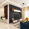 imageArt3d 8Pack 96 x 6in WPC Acoustic Slat Wall Panel for Modern Interior Decor TV Background Living Room Matte BlackMatte Black