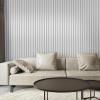 imageArt3d 8Pack 96 x 6in WPC Acoustic Slat Wall Panel for Modern Interior Decor TV Background Living Room Matte BlackMatte White