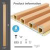imageArt3d 8Pack 96 x 6in WPC Acoustic Slat Wall Panel for Modern Interior Decor TV Background Living Room Matte BlackOak
