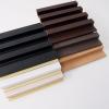 imageArt3d 8Pack 96 x 6in WPC Acoustic Slat Wall Panel for Modern Interior Decor TV Background Living Room Matte BlackSamples Pack