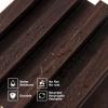 imageArt3d 8Pack 96 x 6in WPC Acoustic Slat Wall Panel for Modern Interior Decor TV Background Living Room Matte BlackWalnut
