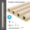 imageArt3d 8Pack 96 x 6in WPC Acoustic Slat Wall Panel for Modern Interior Decor TV Background Living Room Matte BlackWhite Ash