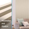 imageArt3d 8Pack 96 x 6in WPC Acoustic Slat Wall Panel for Modern Interior Decor TV Background Living Room Matte BlackWhite Ash