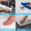 imageArt3d Flexible Wall Baseboard Molding Trim 4 Inch x 20 Feet Peel and Stick Vinyl Wall Base Trim BlackWhite