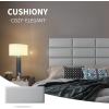 imageArt3d Peel and Stick Headboard for King Full and Queen in Grey Pack of 12 Wall Panels 3D Sized 984quot x 2362quot Soundproof UpholsteredGray