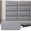 imageArt3d Peel and Stick Headboard for King Full and Queen in Grey Pack of 12 Wall Panels 3D Sized 984quot x 2362quot Soundproof UpholsteredGray