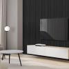 imageArt3d Slat Wall Panels WPC Soundproof 3D Wall Paneling for Interior Wall Decor TV Background 8Pack 96 x 6 in TeakBlack