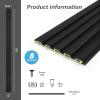 imageArt3d Slat Wall Panels WPC Soundproof 3D Wall Paneling for Interior Wall Decor TV Background 8Pack 96 x 6 in TeakBlack