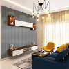 imageArt3d Slat Wall Panels WPC Soundproof 3D Wall Paneling for Interior Wall Decor TV Background 8Pack 96 x 6 in TeakGray Oak