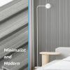 imageArt3d Slat Wall Panels WPC Soundproof 3D Wall Paneling for Interior Wall Decor TV Background 8Pack 96 x 6 in TeakGray Oak