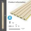 imageArt3d Slat Wall Panels WPC Soundproof 3D Wall Paneling for Interior Wall Decor TV Background 8Pack 96 x 6 in TeakOak