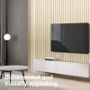 imageArt3d Slat Wall Panels WPC Soundproof 3D Wall Paneling for Interior Wall Decor TV Background 8Pack 96 x 6 in TeakOak