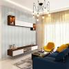 imageArt3d Slat Wall Panels WPC Soundproof 3D Wall Paneling for Interior Wall Decor TV Background 8Pack 96 x 6 in TeakOffWhite
