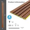 imageArt3d Slat Wall Panels WPC Soundproof 3D Wall Paneling for Interior Wall Decor TV Background 8Pack 96 x 6 in TeakTeak