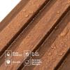 imageArt3d Slat Wall Panels WPC Soundproof 3D Wall Paneling for Interior Wall Decor TV Background 8Pack 96 x 6 in TeakTeak