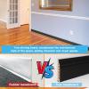 imageArt3d Wall Baseboard Molding Trim 8Pack of 56 x 26 in High Impact Polystyrene Skirting Board  Installed with Glue  BlackBlack1