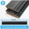 imageArt3d Wall Baseboard Molding Trim 8Pack of 56 x 26 in High Impact Polystyrene Skirting Board  Installed with Glue  BlackBlack1