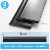 imageArt3d Wall Baseboard Molding Trim 8Pack of 56 x 26 in High Impact Polystyrene Skirting Board  Installed with Glue  BlackBlack2