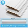 imageArt3d Wall Baseboard Molding Trim 8Pack of 56 x 26 in High Impact Polystyrene Skirting Board  Installed with Glue  BlackWhite1
