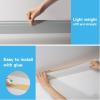 imageArt3d Wall Baseboard Molding Trim 8Pack of 56 x 26 in High Impact Polystyrene Skirting Board  Installed with Glue  BlackWhite1