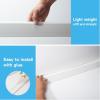 imageArt3d Wall Baseboard Molding Trim 8Pack of 56 x 26 in High Impact Polystyrene Skirting Board  Installed with Glue  BlackWhite2
